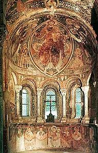 Painted apse in the Chapel of the Monks at Berzé-la-Ville (about 1100)