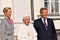 Paavi Benedictus XVI Saksan liittopresidentti Christian Wulffin kanssa Berliinissä vuonna 2011