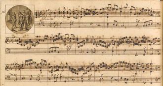 Manuscrit de la septième sonate du Rosaire