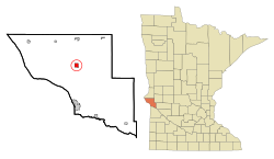 Location of Clinton, Minnesota