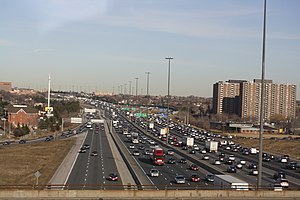 One of the busiest sections of Highway 401