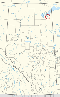 Location in Alberta