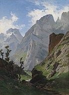 "La canal de Mancorbo en los Picos de Europa"(1876)