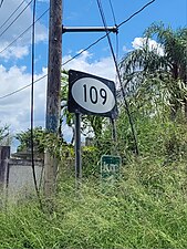 Eastbound sign for PR-109 in Añasco