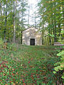 La chapelle de Rabiémont dans la forêt.