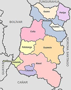 Cantons o Chimborazo Province