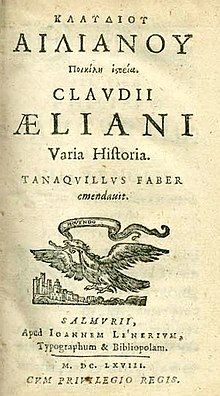Claudius Aelianus considered Macedonians as Greeks