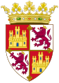 Escudo de armas de la Corona de Castilla entre 1390 y 1406.