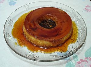 Condensed milk flan with caramel