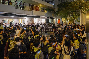 Protesters outside Cityplaza