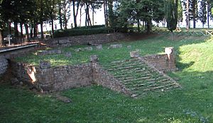 Ruinas de un templo en Volsinies (Orvieto).