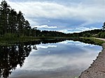 Gamla Bergsdammen, en hålldamm till Krondiket, med Dikarbacken åt vänster