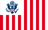 Flag of the United States Customs Service, now the CBP Ensign. Flag of the United States Customs Service.svg