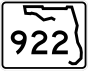 State Road 922 marker