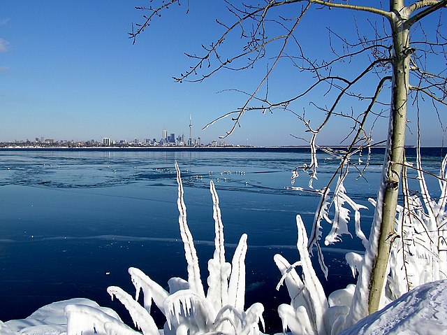 Frozen lake