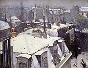 Gemälde Verschneite Dächer von Gustave Caillebotte