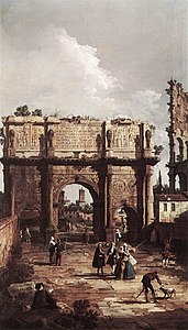 L'Arc de Constantin Canaletto, 1742 Royal Collection