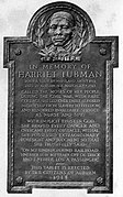 オーバーン市民が作ったH・タブマン顕彰の銘板。（1914年）