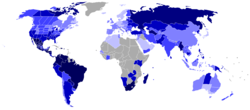 Intentional homicide rate per 100,000 inhabitants, 2009 Homicide-world.png