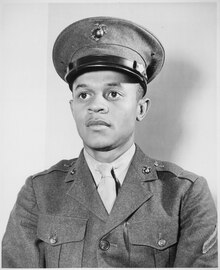 Howard P. Perry, the first black recruit in the U.S. Marine Corps, 1942. Howard P. Perry, the first African-American US Marine Corps recruit.tiff