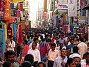 Busy shopping street in Chennai, India