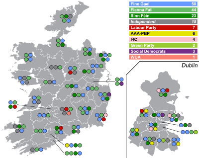 Ireland TD Map 2016.svg