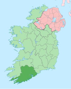 Poziția regiunii Comitatul Cork