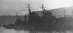 特別保管艦に指定後繋留中の海第十二号 （1947年、佐世保港）