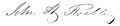 John Augustus Roebling aláírása