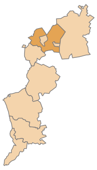 okres Eisenstadt-okolí na mapě Burgenlandu