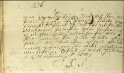 Kopia från år 1715 av brev från kung Johan III till Nils Andersson i Sunderbyn i Luleå socken, daterat 30/9 1574.