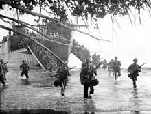 Allied troops landing in Sausapor, Tambrauw in July 1944 LandingAtSansapor.jpg