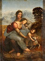 La Virgen, el Niño Jesús y Santa Ana, de Leonardo da Vinci, 1513.