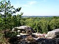 Vue sur la Mer de Sable depuis l'une des buttes du site des Bruyères de Frais-Vent.