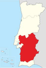 Localização do Alentejo, Portugal, onde viveu Catarina Eufémia