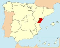 Letak Provinsi Castellón di Spanyol