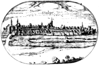 Panorama Słupska XVII w.