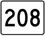 Route 208 marker