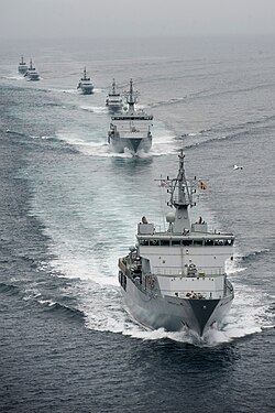 Új-zélandi őrhajók gyakorlaton