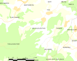 Mapa obce Neuville-lès-This