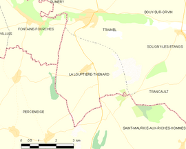 Mapa obce La Louptière-Thénard