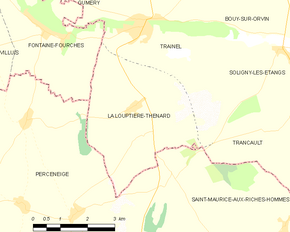 Poziția localității La Louptière-Thénard