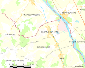 Poziția localității Belleville-sur-Loire