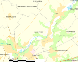 Mapa obce Saint-Prest