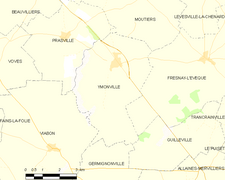 Carte de la commune d'Ymonville.