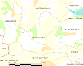 Mapa obce Brabant-le-Roi