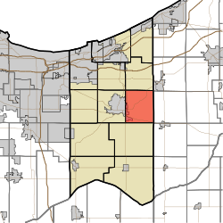 Map highlighting Washington Township, Porter County, Indiana.svg