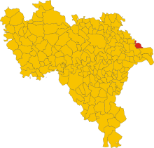 Localisation de Miradolo Terme