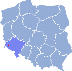 Розташування міста Грифув-Шльонський