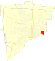 Map of the McClellan Heights Historic District in Davenport, Iowa. Created in QuantamGIS and finished in Inkscape.